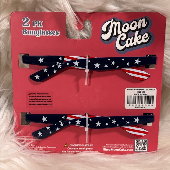 Moon Cake Americana Sunglasses 2-Pack NEW - Picture 2 of 3